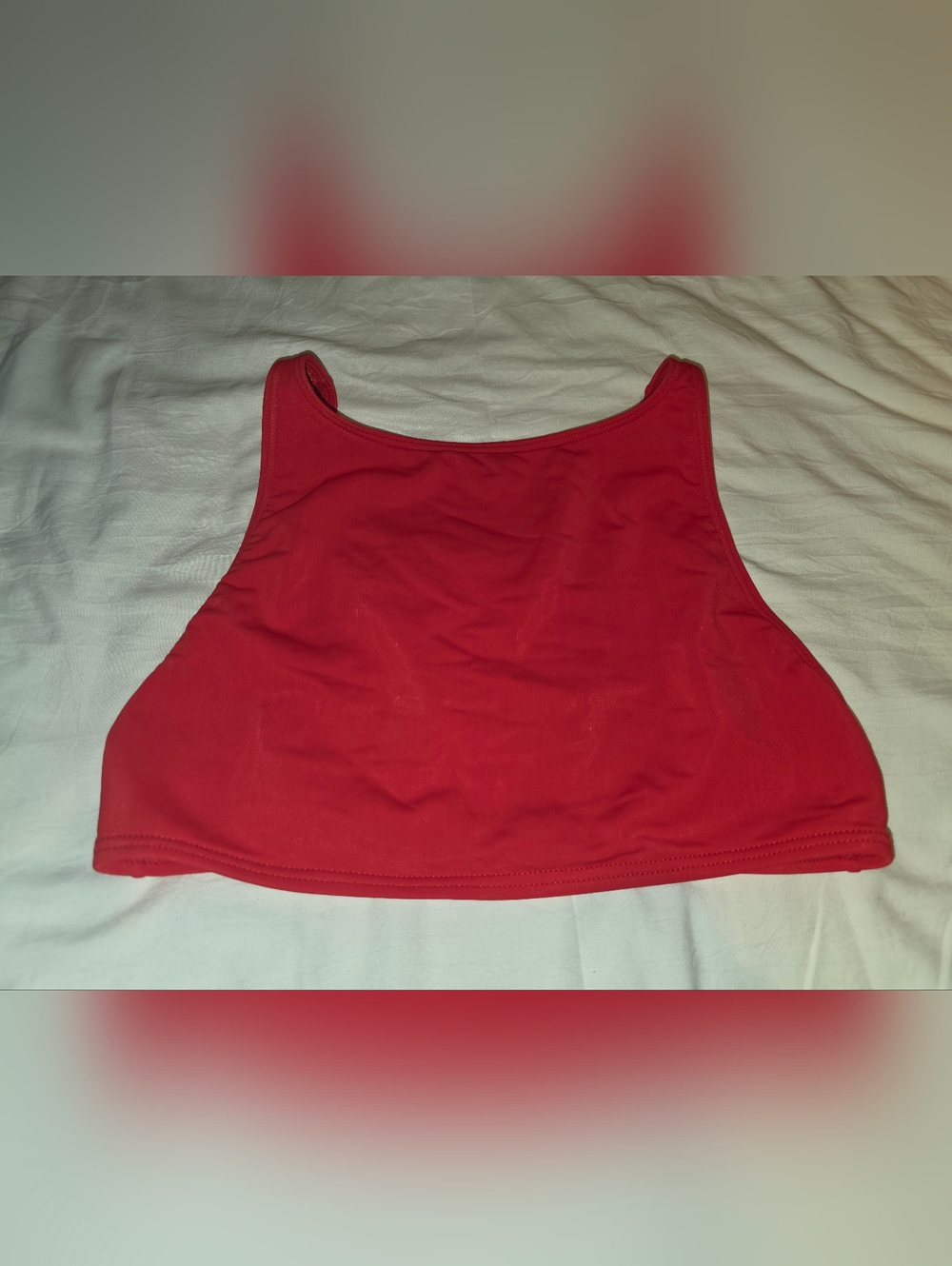 Ralph Lauren Solid Red High-Neck Bikini Top